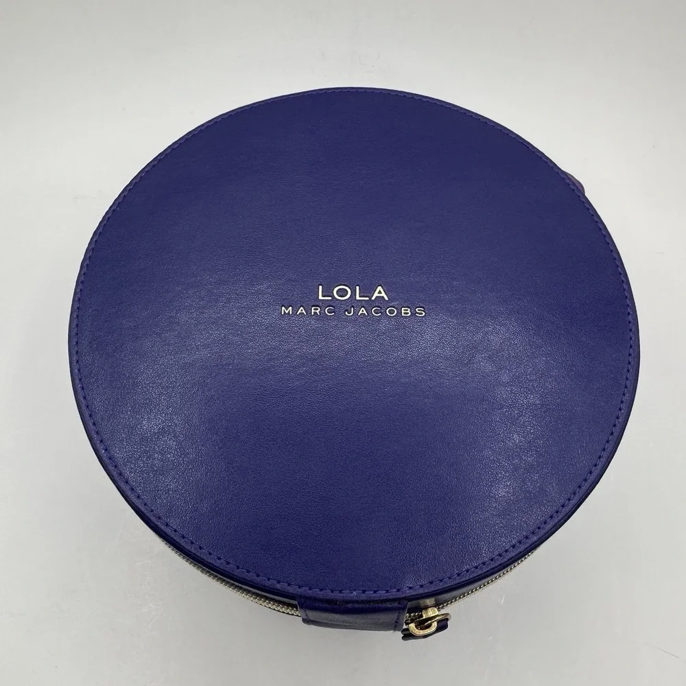 Marc Jacobs Lola Purple Vanity Hat Box Perfume Case Bag 3D Flower 8.5